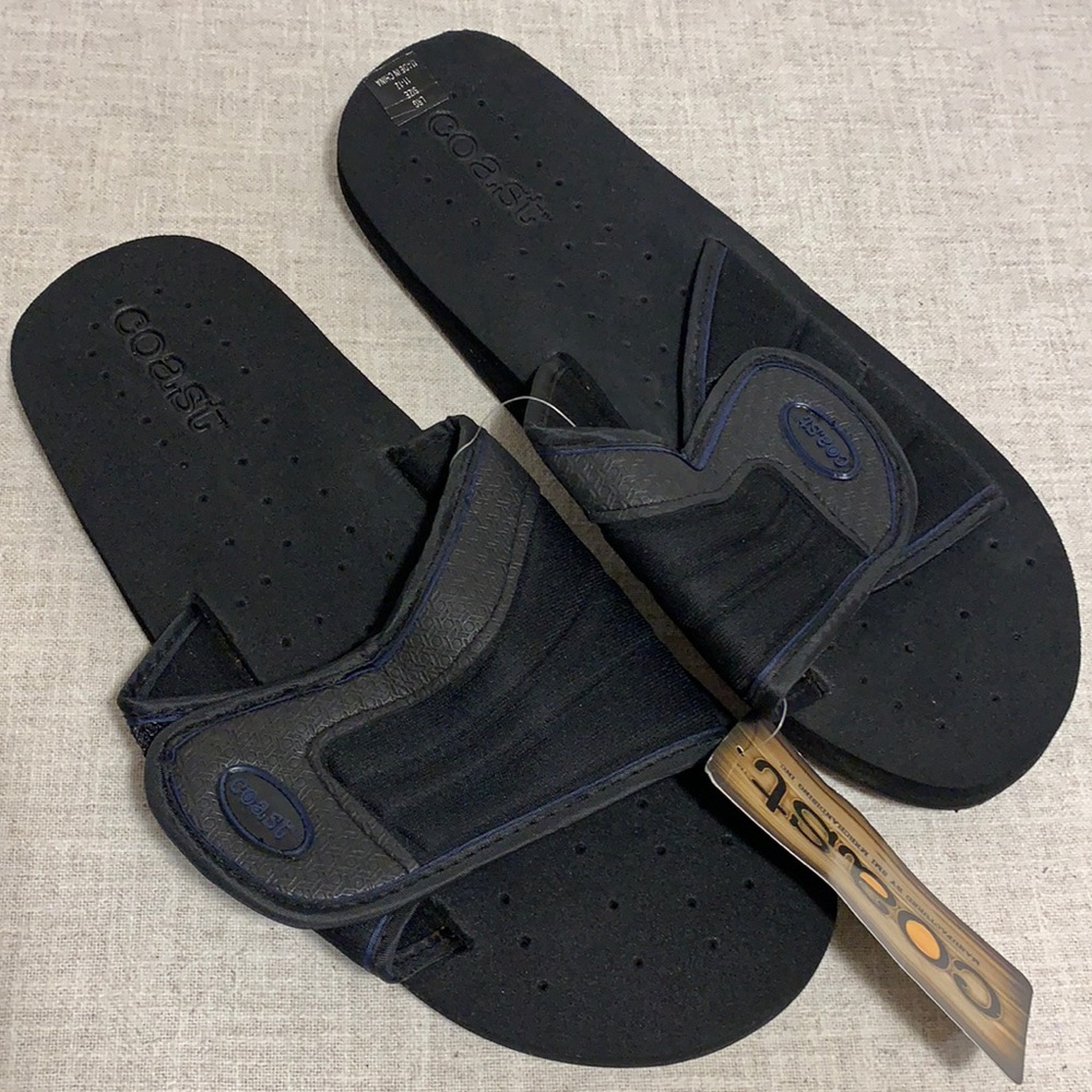 COAST Men’s slip on Velcro Strap flip flops